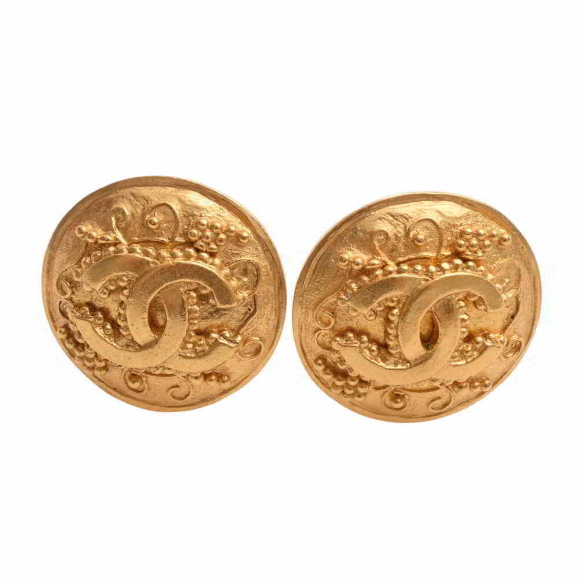 Chanel Chanel Coco Mark Earrings Gold